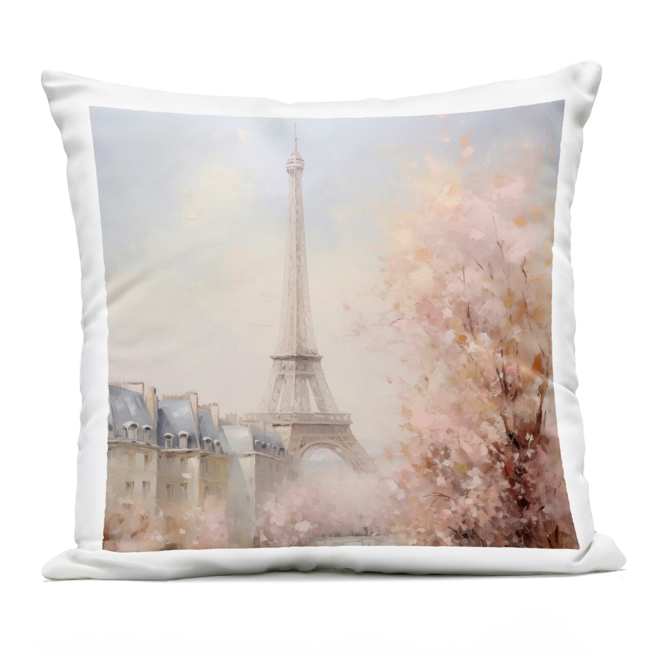 Stupell Industries Parisian Eiffel Tower Cityscape Outdoor Printed Pillow design by Arlington Prints, 18 x 7 x 18